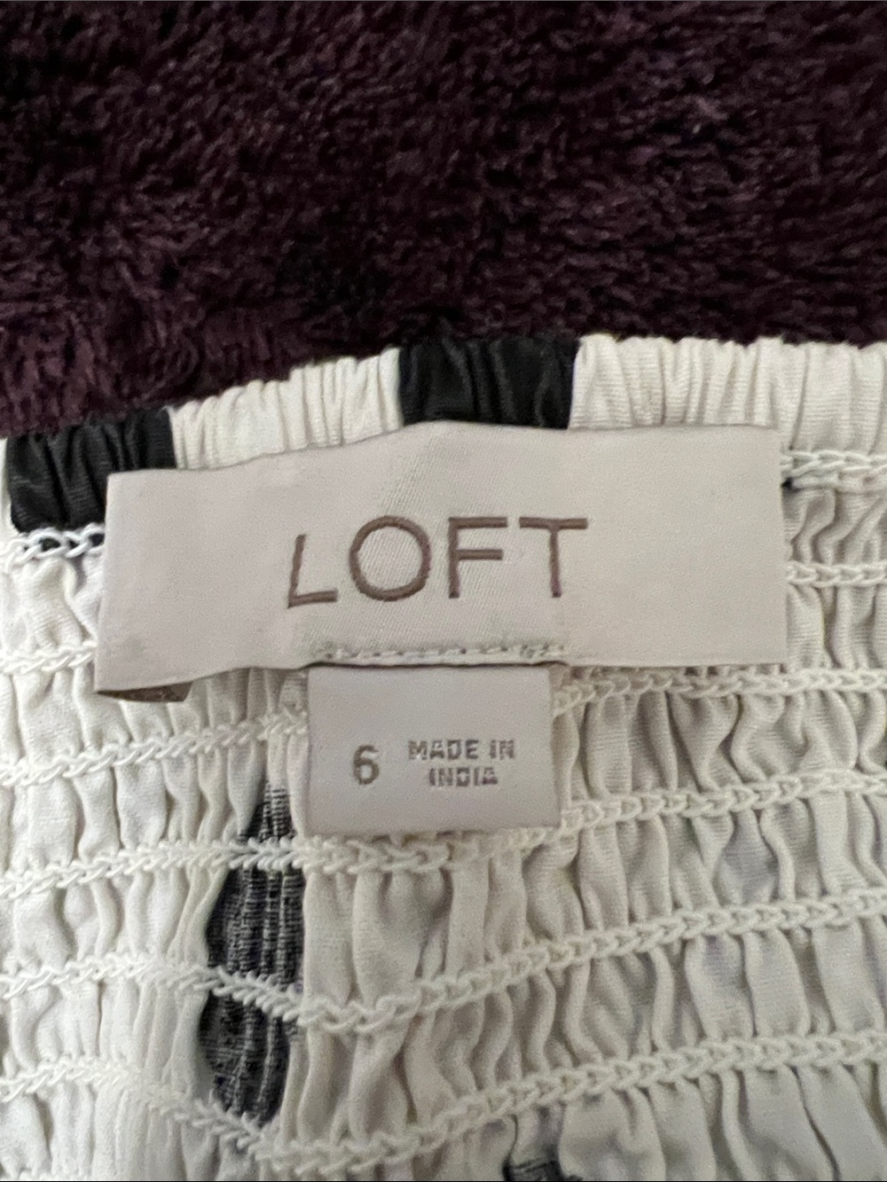 LOFT Black and White Polka Dot Strapless Crop Top - Picture 3 of 4